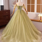 Robe de bal Vintage manches courtes vert doux 16 robes B098