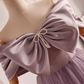 Modest A line Off The Shoulder Tulle Long Lilac Prom Dress B102