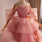 Robe de bal vintage chérie rose tulle doux 16 robes B103