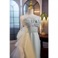Vintage Mermaid Strapless Long Tulle Light Green Prom Dress B120