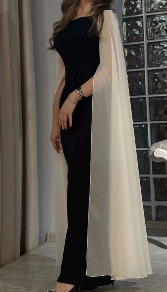 Sexy Mermaid Sleeveless Black Long Prom Dress B344