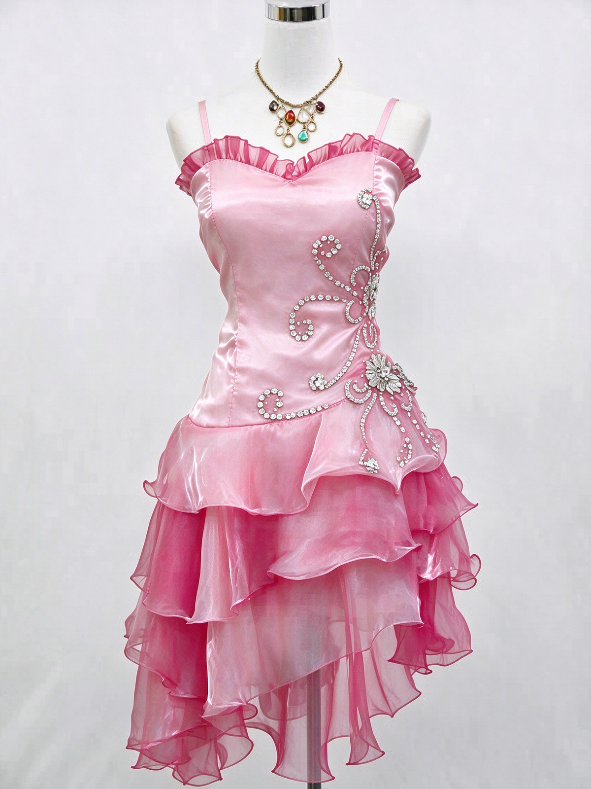 Sexy A-Line Spaghetti Straps Sleeveless Sequins Short Prom Dress B386