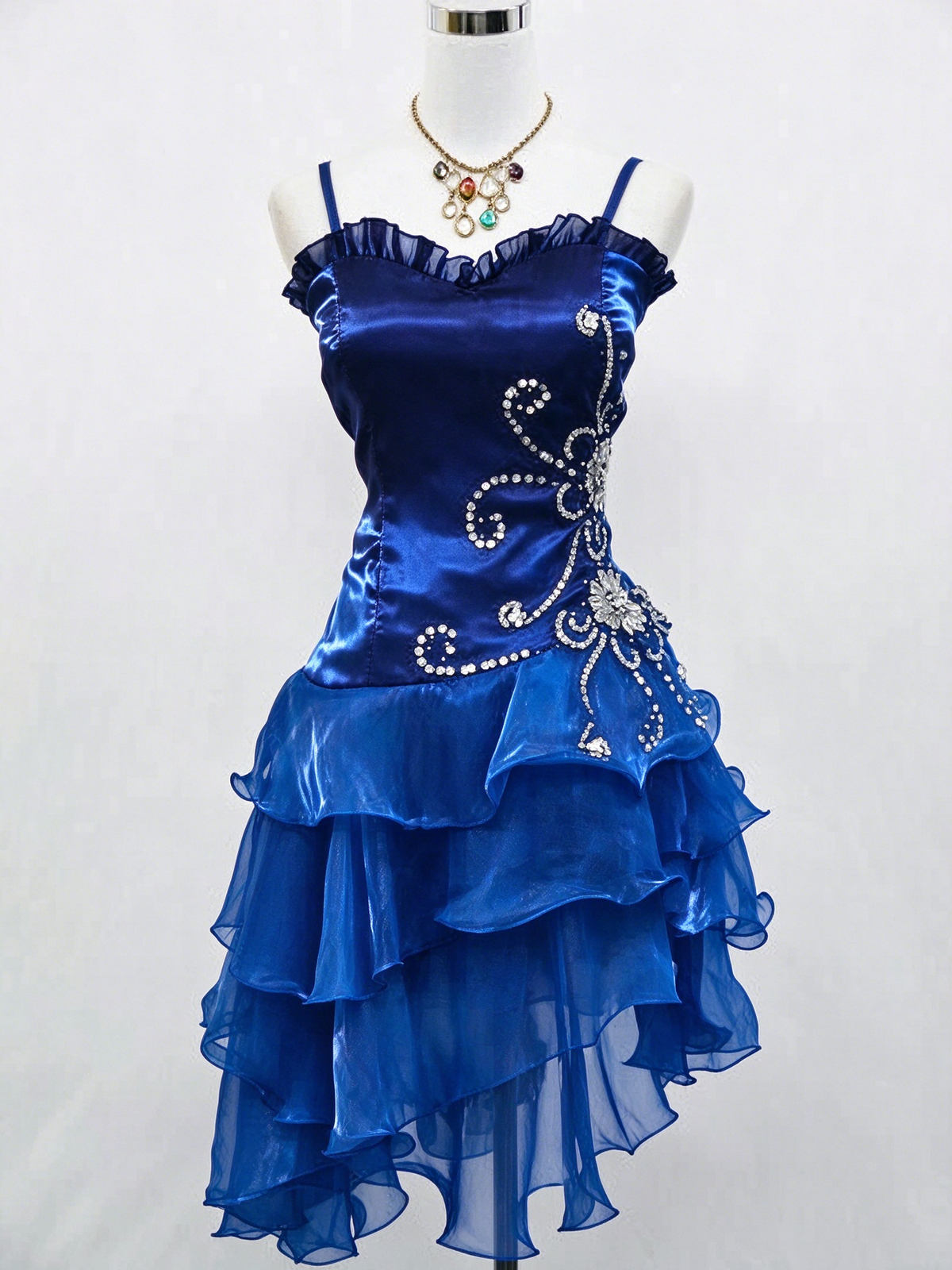 Sexy A-Line Spaghetti Straps Sleeveless Sequins Short Prom Dress B386