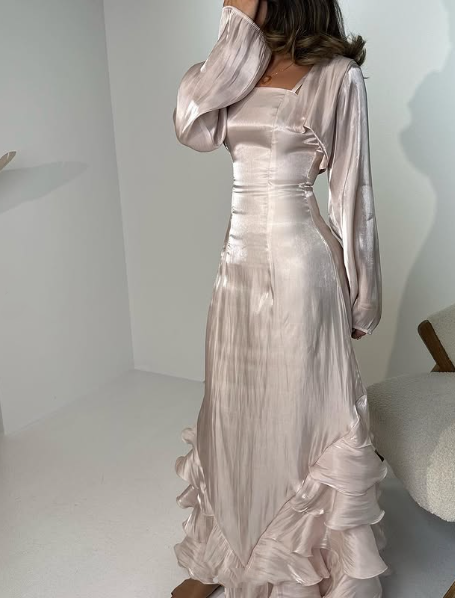 Elegant Sheath Straps Long Prom Dress B437