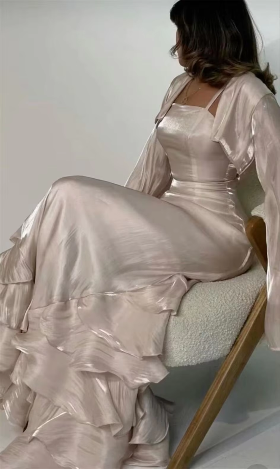 Elegant Sheath Straps Long Prom Dress B437