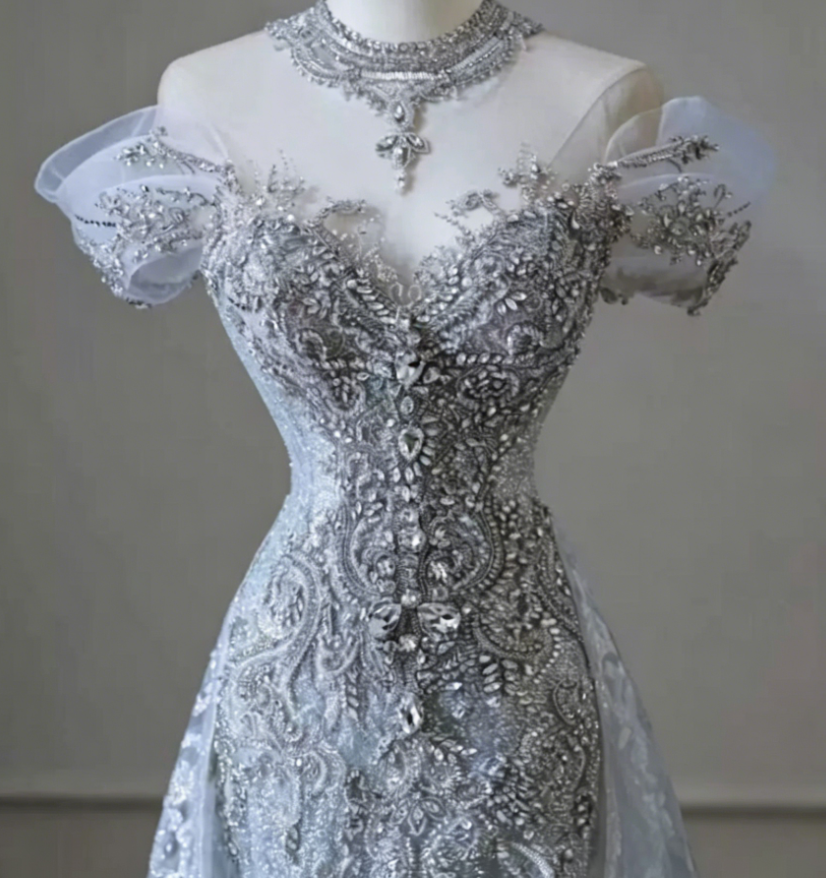 Robe de bal longue bustier style sirène élégante B441