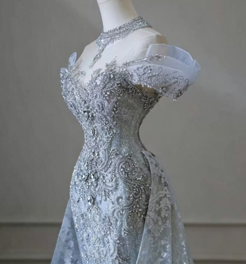 Robe de bal longue bustier style sirène élégante B441
