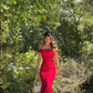 Vintage Sheath Off The Shoulder Red Satin Evening Dress Prom Dresses Birthday Outfits BD2520