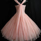Modest Ball Gown Straps Tulle Birthday Outfits Homecoming Dress C1016