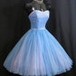 Vintage 1950's 50s Strapless Homecoming Dress C1020