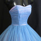Vintage 1950's 50s Strapless Homecoming Dress C1020