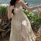 Sexy High Low Straps Irregular Straps Maxi Homecoming Dresses C1042