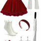 Unique A line Strapless Red 8th Grade Homecoming Dresses Hoco Dress C1057