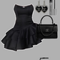 Modest Sheath Strapless Black Satin Homecoming Dress 21st Birthday Outfit C1090