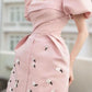 Robe de soirée courte rose, ligne A, mignonne, tenue d'anniversaire, C1118