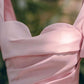 Robe de soirée courte rose, ligne A, mignonne, tenue d'anniversaire, C1118