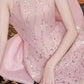 Cute A Line Scoop Short Pink Homecoming Dress Birthday Outfit C1119
