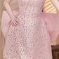 Cute A Line Scoop Short Pink Homecoming Dress Birthday Outfit C1119