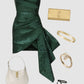 Simple Sheath Spaghetti Straps Dark Green Lace Short Homecoming Dress Birthday Dress C1132