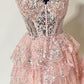 Lace Homecoming Dress Girl Dress Skirt Sweetheart Neckline HOCO Dress C1200