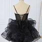 Robe de bal mignonne en Tulle, bretelles Spaghetti, robe courte de retour, robes d'anniversaire, C1208