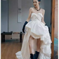 Vintage Ball Gown White Satin Wedding Dresses C121
