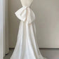 Sexy Mermaid Sweetheart  Satin Long Wedding Dresses With Bow C1627