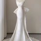 Sexy Mermaid Sweetheart  Satin Long Wedding Dresses With Bow C1627