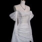 Timeless Mermaid Off The Shoulder Long Sleeves Sequin Wedding Dresses With Ruffles C1630