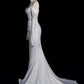 Timeless Mermaid Off The Shoulder Long Sleeves Sequin Wedding Dresses With Ruffles C1630