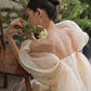 Timeless Mermaid Off The Shoulder Long Tulle White Wedding Dresses With Ruffles C1648