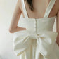 Timeless Sheath Straps Long Satin White Wedding Dresses C1663