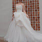 Unique Ball Gown Sweetheart Long Organza White Wedding Dresses C1673