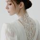 Chic A line High Neckline Lace Long Sleeves White Wedding Dresses C1679