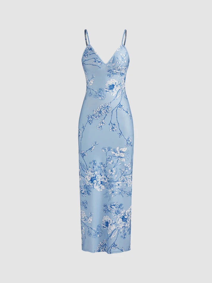 Modest Mermaid Spaghatti Straps Light Blue Prom Dress Long Evening Dresses C1689