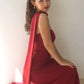 Modest Mermaid Strapless Red Long Prom Dress Evening Dresses With Ribbon C1707
