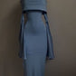Modest Sheath Strapless Blue Long Sleeves Prom Dress Evening Dresses C1710