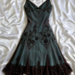 Modest Spaghetti Straps Teal Homecoming Dresses A-Line Party Dress With Beads C1766