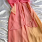 Fairytale Sheath Spaghetti Straps Ombre Chiffon Orange Prom Dresses Evening Dress With Ruffles C1768