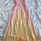Fairytale High Low Halter Straps Ombre Chiffon Orange Prom Dresses Evening Dress With Beads C1770