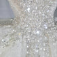 Dreamy Ball Gown Square Neckline Sequin White Long Sleeves Wedding Dresses With Beads C1805
