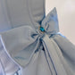 Robe de soirée courte bleue à bretelles spaghetti en ligne A mignonne Robe de cocktail C1824