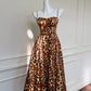 Sexy A Line Spaghetti Straps Sleeveless Long Prom Dress With Beads C1868