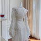 Robe de soirée de conte de fées en mousseline de soie blanche sans bretelles, robe d'anniversaire, C1885