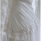 Robe de soirée de conte de fées en mousseline de soie blanche sans bretelles, robe d'anniversaire, C1885
