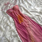 Robe de soirée élégante en mousseline de soie rose ombré avec perles et ligne A C1902
