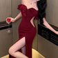 Sexy Bodycon Long Dresses for Women Ruffles Prom Dress Party Dress C1920