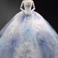 Robe de bal de conte de fées, décolleté sans bretelles, fleurs en Tulle, longues robes de mariée C197