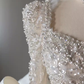 Robe de bal princesse manches longues robes de mariée en satin C203