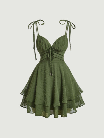 Cute A line Spaghetti Straps Green Homecoming Dress Short Birthday Outfit C2048